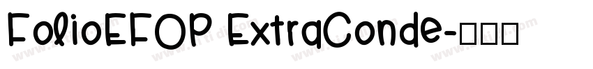 FolioEFOP ExtraConde字体转换